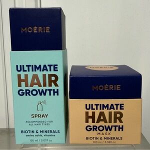 Moerie ULTIMATE HAIR GROWTH Spray & Mask w/ Biotin & Minerals - NEW in Box *READ